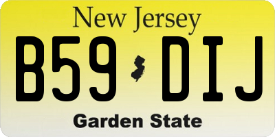 NJ license plate B59DIJ