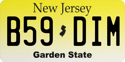 NJ license plate B59DIM