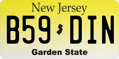 NJ license plate B59DIN
