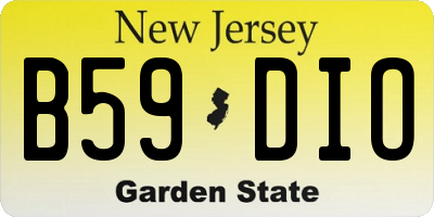 NJ license plate B59DIO