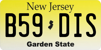 NJ license plate B59DIS