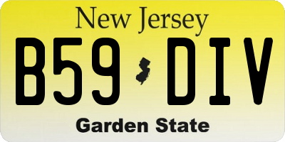 NJ license plate B59DIV