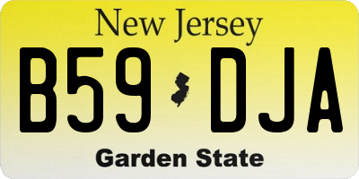 NJ license plate B59DJA