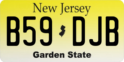 NJ license plate B59DJB