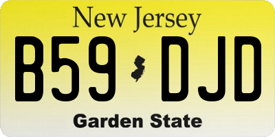NJ license plate B59DJD