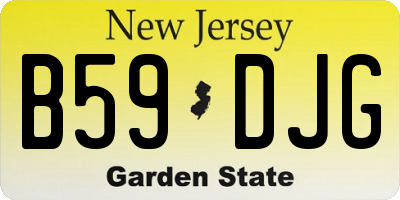 NJ license plate B59DJG