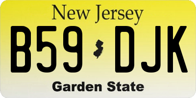 NJ license plate B59DJK