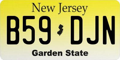 NJ license plate B59DJN