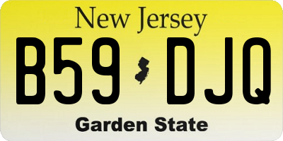 NJ license plate B59DJQ