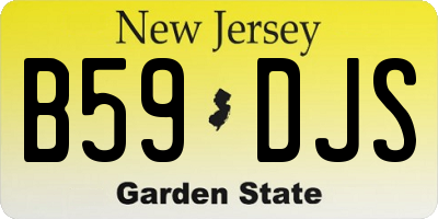 NJ license plate B59DJS