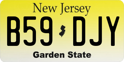 NJ license plate B59DJY