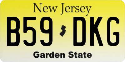NJ license plate B59DKG
