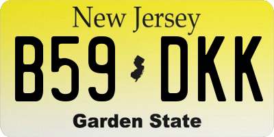 NJ license plate B59DKK