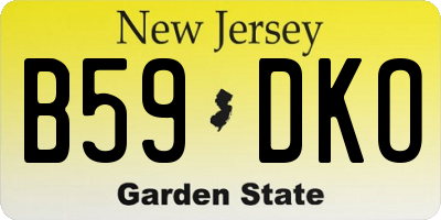 NJ license plate B59DKO