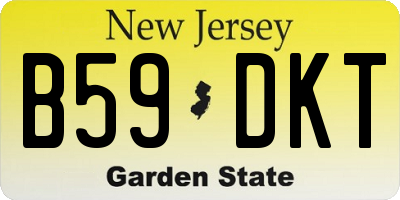 NJ license plate B59DKT