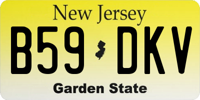 NJ license plate B59DKV
