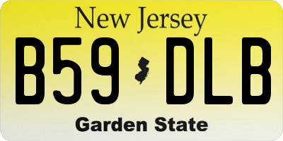 NJ license plate B59DLB