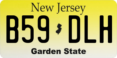 NJ license plate B59DLH