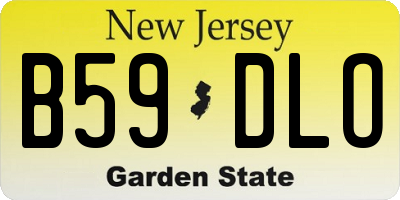 NJ license plate B59DLO