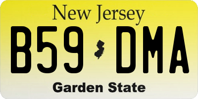 NJ license plate B59DMA