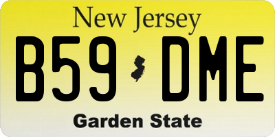 NJ license plate B59DME