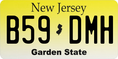 NJ license plate B59DMH
