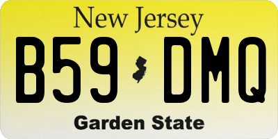 NJ license plate B59DMQ