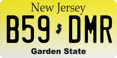 NJ license plate B59DMR