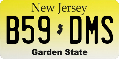 NJ license plate B59DMS