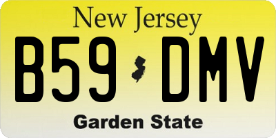 NJ license plate B59DMV