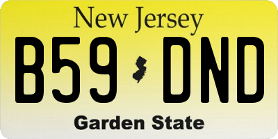 NJ license plate B59DND