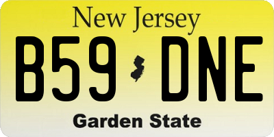 NJ license plate B59DNE