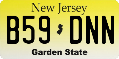 NJ license plate B59DNN
