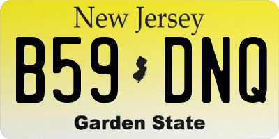 NJ license plate B59DNQ