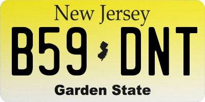 NJ license plate B59DNT