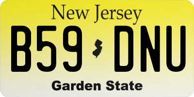NJ license plate B59DNU