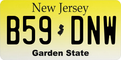 NJ license plate B59DNW