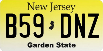 NJ license plate B59DNZ