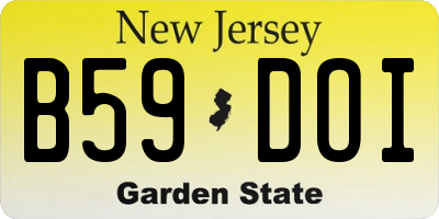 NJ license plate B59DOI