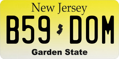 NJ license plate B59DOM