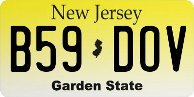 NJ license plate B59DOV