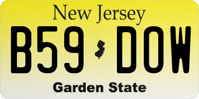 NJ license plate B59DOW