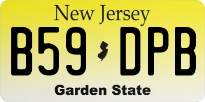 NJ license plate B59DPB