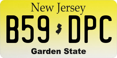 NJ license plate B59DPC