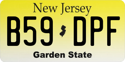 NJ license plate B59DPF