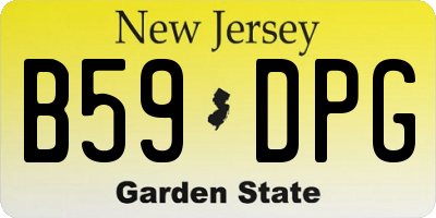NJ license plate B59DPG