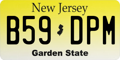 NJ license plate B59DPM