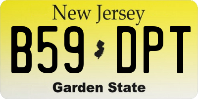 NJ license plate B59DPT