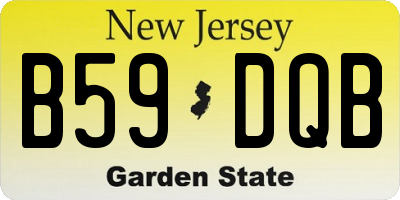NJ license plate B59DQB