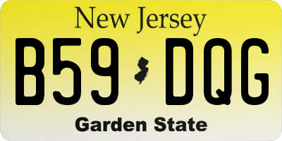 NJ license plate B59DQG